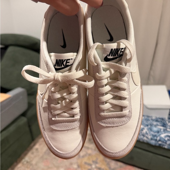 Nike Women's White and Gum Classic Sneakers - Picture 2 of 3